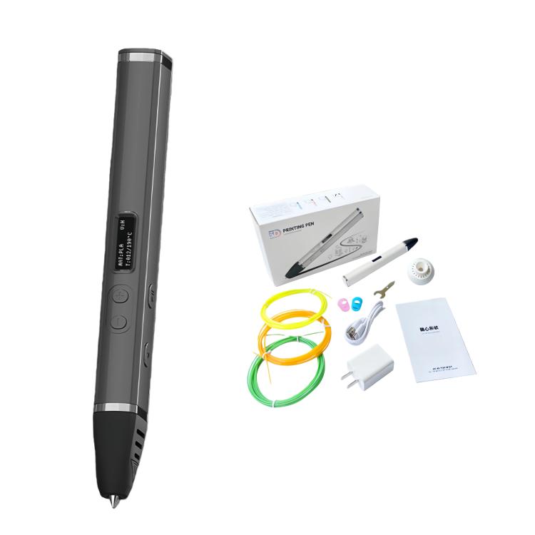 Kit de Caneta de Impressão 3D com Corpo Destacável, Ecrã OLED HD e Controlo Preciso de Temperatura – Ajustável em 3 Velocidades, Sem Ficha, Ficha US, Ficha EU