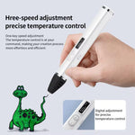 Kit de Caneta de Impressão 3D com Corpo Destacável, Ecrã OLED HD e Controlo Preciso de Temperatura – Ajustável em 3 Velocidades, Sem Ficha, Ficha US, Ficha EU