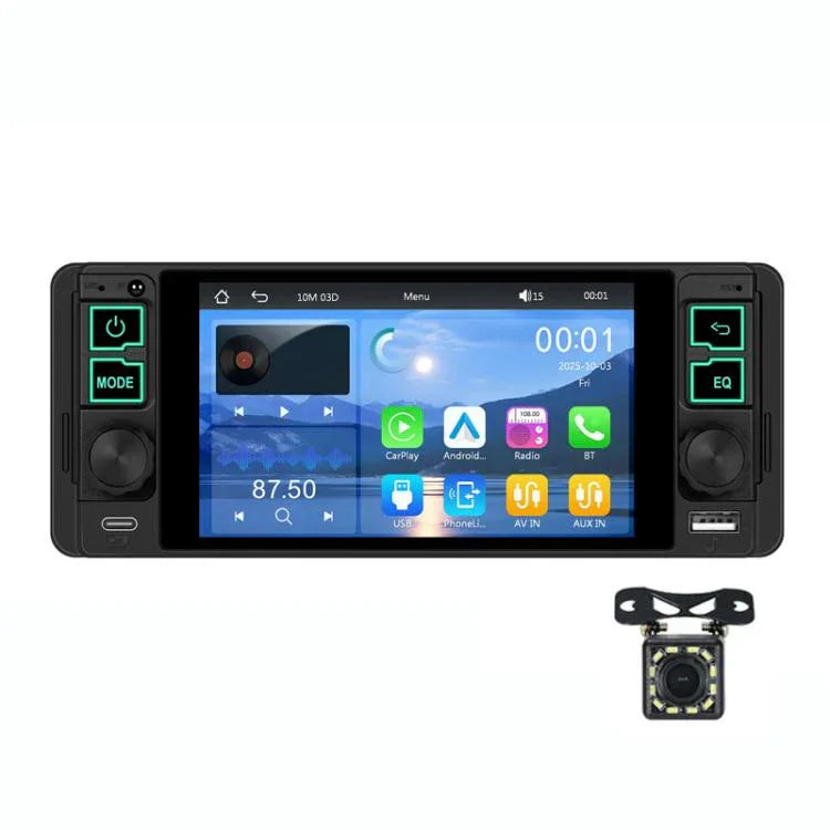 5.1 inch Horizontal Screen Single-seat Universal MP5 Player With Wireless Carplay Function Integrated Machine, Standard, Standard+12 Light Camera