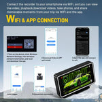 Câmara de Carro de 5 Polegadas 1080P com WIFI e Ecrã HUD, DVR de Carro, L5965