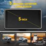 Câmara de Carro de 5 Polegadas 1080P com WIFI e Ecrã HUD, DVR de Carro, L5965