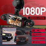 Câmara de Tablier de Carro de 3 Polegadas 1080P com Quatro Lentes, Câmaras Internas 480P Esquerda, Direita e Traseira, L5972