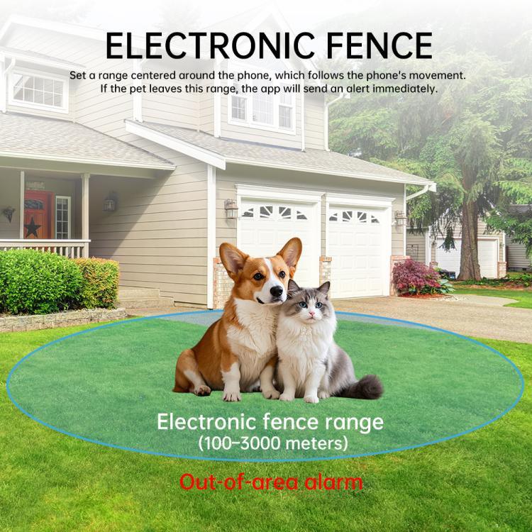 Colar para Animais com Localização GPS/WIFI em Tempo Real, SOS, Cerca Eletrónica de Alerta