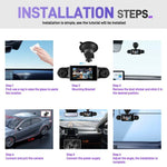Câmara DVR de Carro 2K de 3 Polegadas com WiFi, Gravação Quádrupla, Gravador de Carro HD com Sensor de Gravidade 1080P, L5942