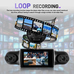 Câmara DVR de Carro 2K de 3 Polegadas com WiFi, Gravação Quádrupla, Gravador de Carro HD com Sensor de Gravidade 1080P, L5942
