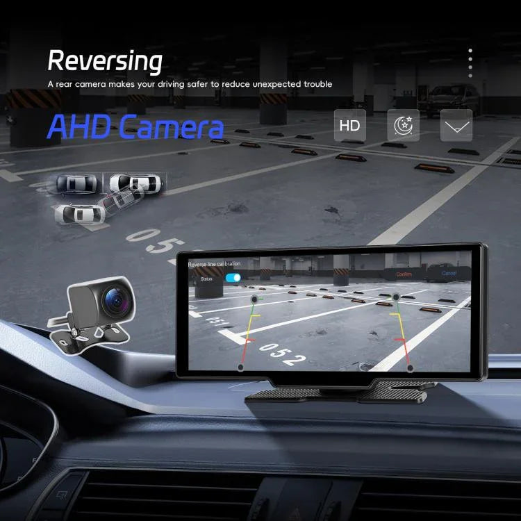 Gravador de Carro 4K HD Navegador de Carro Carplay Monitor Central de Carro, A4473