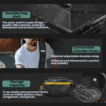 LED Illuminated Shoulder Bag Outdoor Water-Repellent Motorcycle Bag