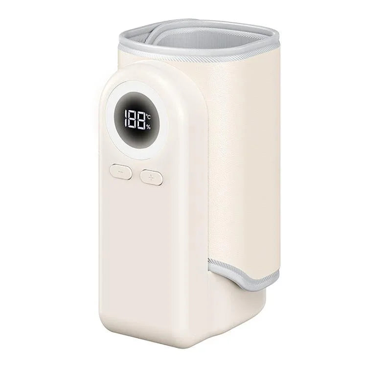 Manga Portátil para Aquecedor de Biberão de Bebé, Manga de Aquecimento Sem Fios com Bateria Incorporada de 10000mAh e Luz Noturna