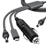 3 in 1 Mini Car DC Charger Power Cord, 3m