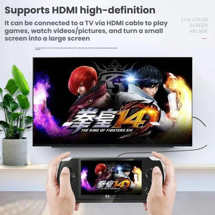 Consola de Jogos de Bolso X6 de 4,3 polegadas HD, Portátil, 8G com Câmara, 32G sem Câmara