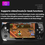Consola de Jogos de Bolso X6 de 4,3 polegadas HD, Portátil, 8G com Câmara, 32G sem Câmara