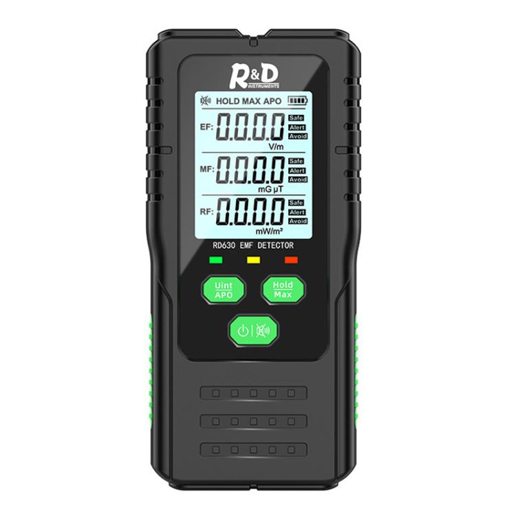 R&D INSTRUMENTS RD630 Detector de Campo Elétrico, Campo Magnético e RF 3 em 1, Testador de Radiação Eletromagnética, RD630
