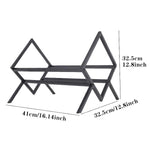 Desktop Iron Bookcase Vinyl Record Magazine Storage Rack, Iron