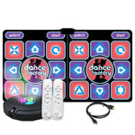 Tapete de Dança com Sensor de Movimento AR para TV e PC, Comando de Jogo Fitness Sem Fios para Dois Jogadores com HDMI e Cartão de Memória de 16GB, Estilo Casal, Estilo Veludo