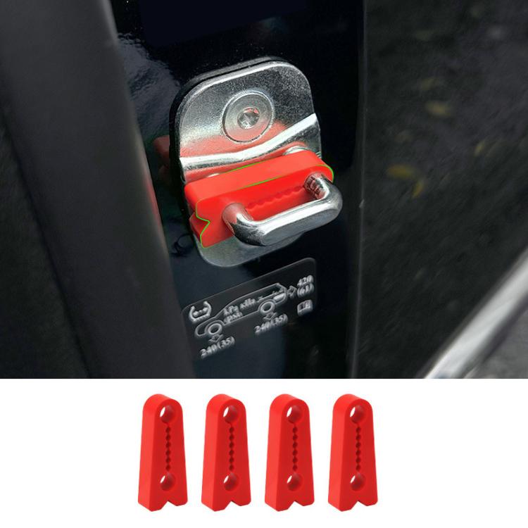 4pcs General Car Door Lock Buckle Buffer Anti-Collision Pad Automotive Door Noise-Reducing Silicone Protector