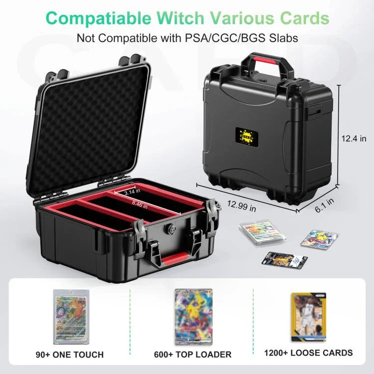 Estojo Resistente à Humidade e Impermeável para Cartões de Jogo STARTRC GAMES, Mala à Prova de Explosão, Estojo Rígido de Grande Capacidade para Armazenamento de Cartões