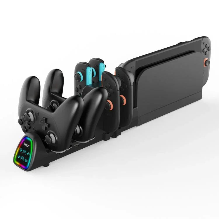 Base de Carregamento 10 em 1 ipega para Nintendo Switch 2 / Comandos Switch Joy-Con & Switch 2 Pro Versão USB Plug, PG-SW2187