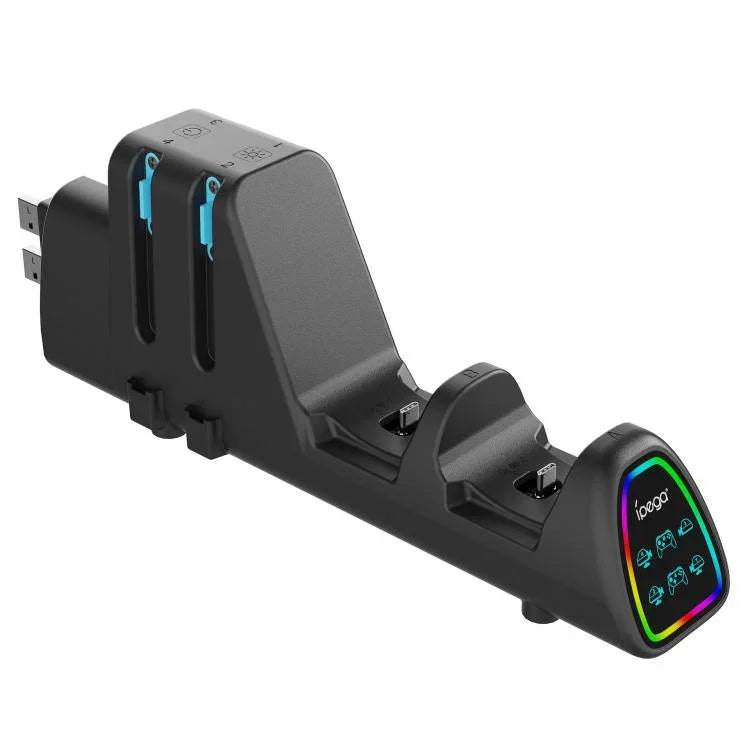 Base de Carregamento 10 em 1 ipega para Nintendo Switch 2 / Comandos Switch Joy-Con & Switch 2 Pro Versão USB Plug, PG-SW2187