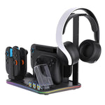 ipega Dock de Carregamento Multifuncional 12 em 1 para Nintendo Switch 2/Carregamento Switch Joy-Con, Dock para Comando Pro, Ventoinha de Arrefecimento, Organizador de Jogos e Auscultadores, 12 em 1