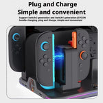 ipega Dock de Carregamento Multifuncional 12 em 1 para Nintendo Switch 2/Carregamento Switch Joy-Con, Dock para Comando Pro, Ventoinha de Arrefecimento, Organizador de Jogos e Auscultadores, 12 em 1