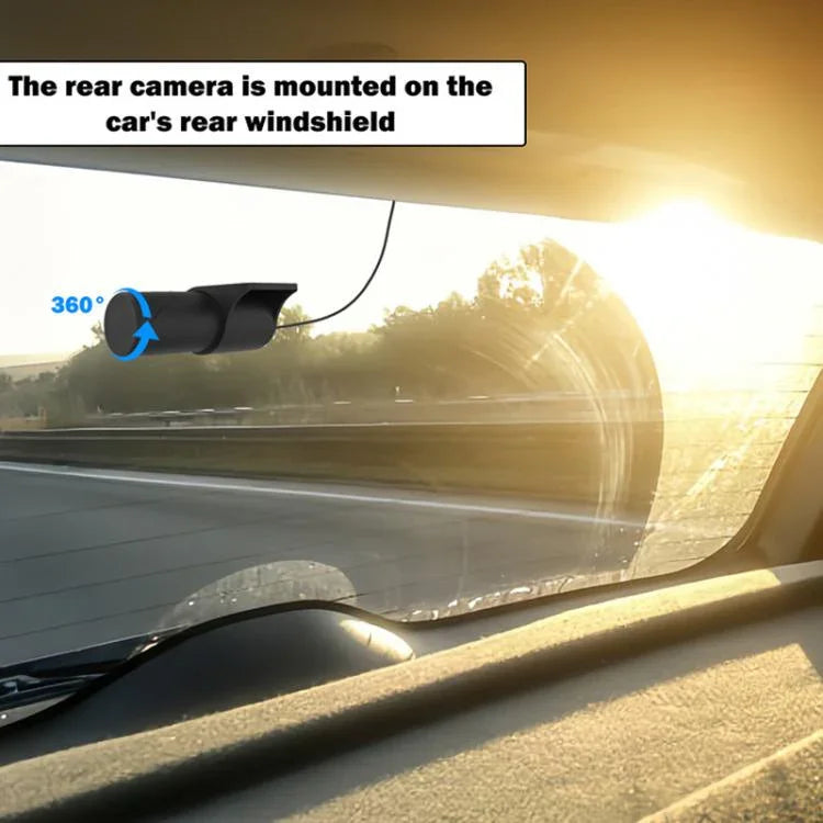 Câmara de tablier para carro 4K, conectada por WiFi ao smartphone, gravação dupla, frente+interior, frente+interior+GPS, frente+traseira, frente+traseira+GPS