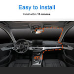 Câmara de tablier para carro 4K, conectada por WiFi ao smartphone, gravação dupla, frente+interior, frente+interior+GPS, frente+traseira, frente+traseira+GPS