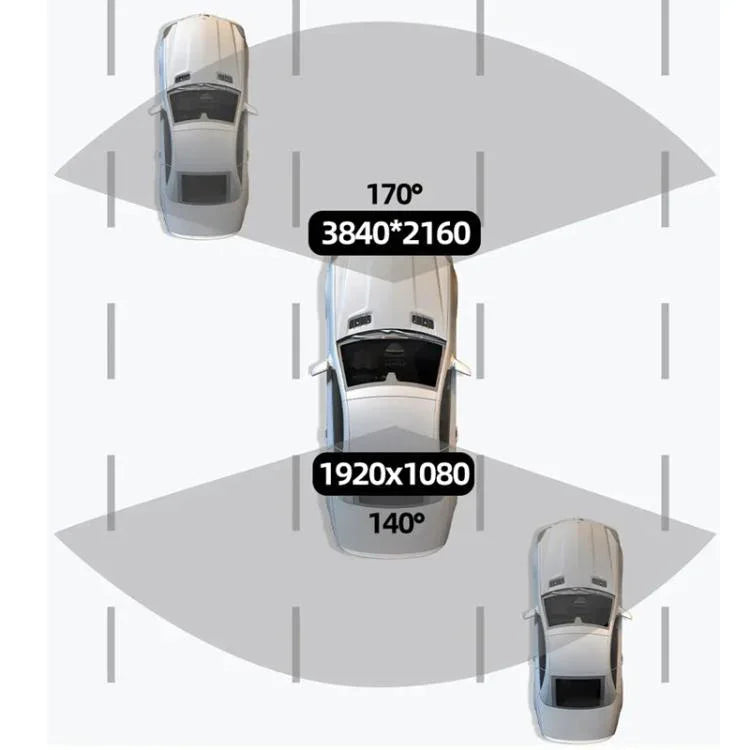 4K Dual Recording WiFi Smartphone Connected Car Dash Cam, Front+Rear, Front+Rear+GPS Track, Front+Inside, Front+Inside+GPS Track