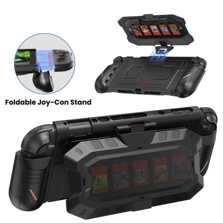 Para Nintendo Switch 2 STARTRC GAMES Estojo Protetor Mech Máquina com Armazenamento Removível para Cartões de Jogo, Estojo Protetor Mech