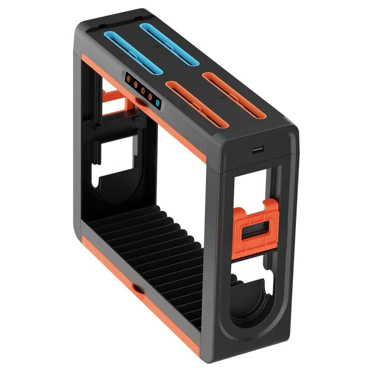 ipega Dock de Carregamento e Suporte de Armazenamento Multifuncional 6 em 1 para Nintendo Switch 2 / Switch Joy-Con com 14 Slots para Cartões de Jogo e Estojo de Jogo de 16 Grades, 6 em 1
