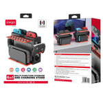 ipega Dock de Carregamento e Suporte de Armazenamento Multifuncional 6 em 1 para Nintendo Switch 2 / Switch Joy-Con com 14 Slots para Cartões de Jogo e Estojo de Jogo de 16 Grades, 6 em 1
