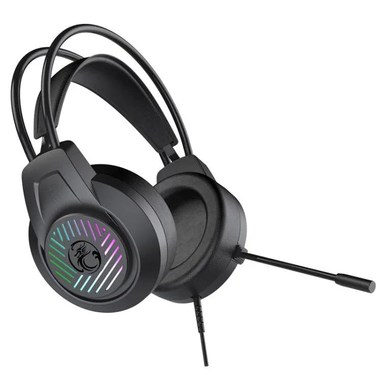 Auscultadores para jogos PC com graves pesados e 3,5 canais, cabo de 1,5m, iMICE HD-410