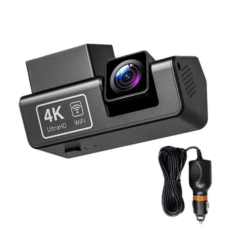 Câmara de tablier M68 1080P HD com visão noturna, sem ecrã, gravador com monitorização de estacionamento 24 horas, frente + WiFi, frente + traseira + WiFi