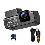 Câmara de tablier M68 1080P HD com visão noturna, sem ecrã, gravador com monitorização de estacionamento 24 horas, frente + WiFi, frente + traseira + WiFi