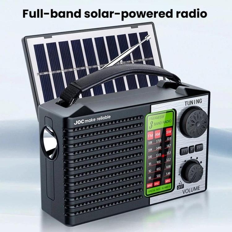 JOC TG-099BT-S Rádio Solar de Banda Completa com Lanterna Rádio Bluetooth Portátil, JOC TG-099BT-S