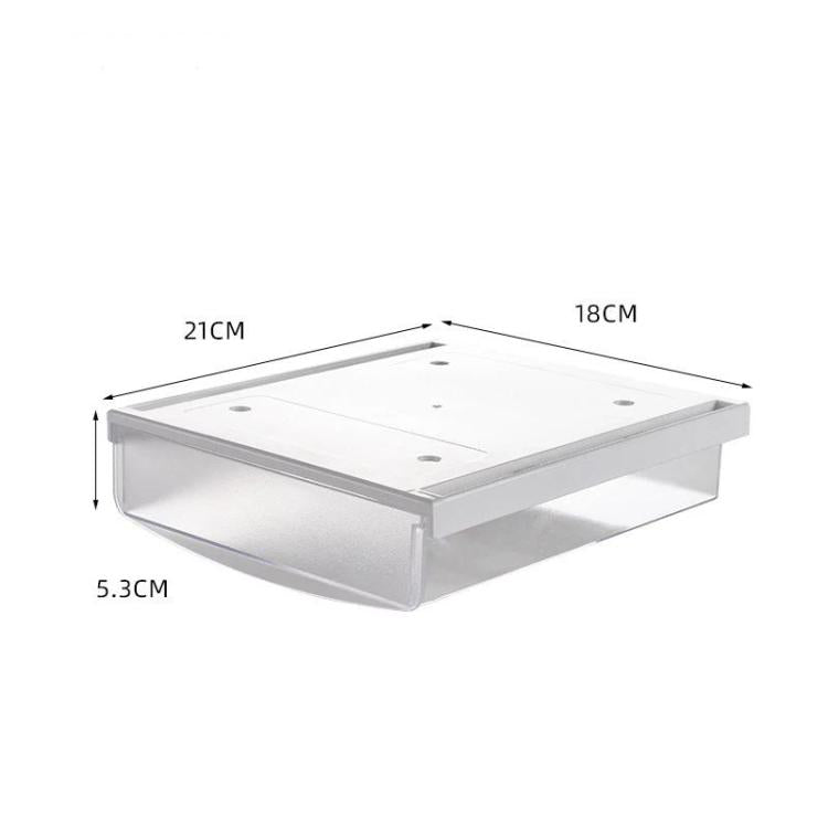 Hidden Under-Desk Drawer Storage Box Drill-Free Organizer Box, Transparent White Small, Transparent Black Small, Matte Black Medium, Matte Transparent Medium, Transparent Black Large, Transparent White Large, Matte White Large, Matte Black Large