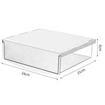 Hidden Under-Desk Drawer Storage Box Drill-Free Organizer Box, Transparent White Small, Transparent Black Small, Matte Black Medium, Matte Transparent Medium, Transparent Black Large, Transparent White Large, Matte White Large, Matte Black Large