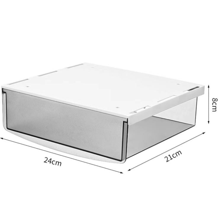 Hidden Under-Desk Drawer Storage Box Drill-Free Organizer Box, Transparent White Small, Transparent Black Small, Matte Black Medium, Matte Transparent Medium, Transparent Black Large, Transparent White Large, Matte White Large, Matte Black Large