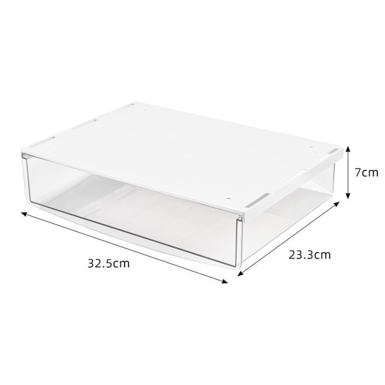 Hidden Under-Desk Drawer Storage Box Drill-Free Organizer Box, Transparent White Small, Transparent Black Small, Matte Black Medium, Matte Transparent Medium, Transparent Black Large, Transparent White Large, Matte White Large, Matte Black Large