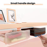 Hidden Under-Desk Drawer Storage Box Drill-Free Organizer Box, Transparent White Small, Transparent Black Small, Matte Black Medium, Matte Transparent Medium, Transparent Black Large, Transparent White Large, Matte White Large, Matte Black Large