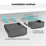 Hidden Under-Desk Drawer Storage Box Drill-Free Organizer Box, Transparent White Small, Transparent Black Small, Matte Black Medium, Matte Transparent Medium, Transparent Black Large, Transparent White Large, Matte White Large, Matte Black Large