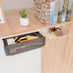 Hidden Under-Desk Drawer Storage Box Drill-Free Organizer Box, Transparent White Small, Transparent Black Small, Matte Black Medium, Matte Transparent Medium, Transparent Black Large, Transparent White Large, Matte White Large, Matte Black Large
