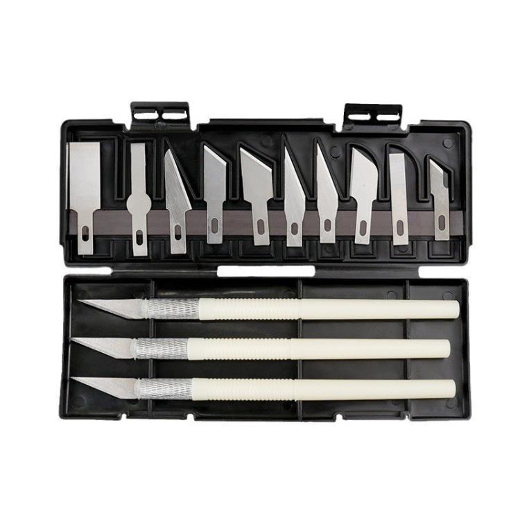 Conjunto de 13 Peças de Faca Manual para Corte e Escultura em Papel, Ferramenta para Carimbo de Borracha, Faca de Arte