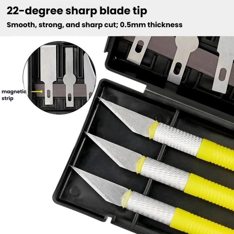 Conjunto de 13 Peças de Faca Manual para Corte e Escultura em Papel, Ferramenta para Carimbo de Borracha, Faca de Arte