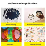 Conjunto de 13 Peças de Faca Manual para Corte e Escultura em Papel, Ferramenta para Carimbo de Borracha, Faca de Arte