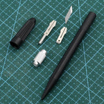 Conjunto de 14 Peças de Faca para Carimbo de Borracha, Corte e Escultura em Papel DIY, Faca para Escultura de Frutas, Rosa, Preto, Verde