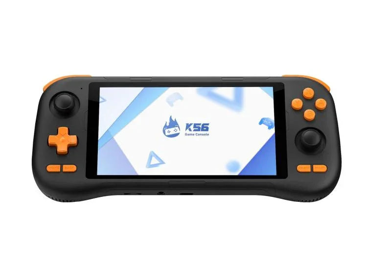 Consola de Jogo Retro K56 com Ecrã Tátil de 5,5 Polegadas Android 14 OS, Interface ES-DE para Jogo Mais Rápido, Sem Cartão de Jogo, 6+128G