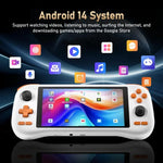 Consola de Jogo Retro K56 com Ecrã Tátil de 5,5 Polegadas Android 14 OS, Interface ES-DE para Jogo Mais Rápido, Sem Cartão de Jogo, 6+128G