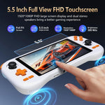 Consola de Jogo Retro K56 com Ecrã Tátil de 5,5 Polegadas Android 14 OS, Interface ES-DE para Jogo Mais Rápido, Sem Cartão de Jogo, 6+128G