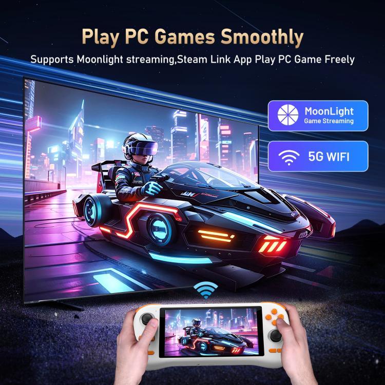 Consola de Jogo Retro K56 com Ecrã Tátil de 5,5 Polegadas Android 14 OS, Interface ES-DE para Jogo Mais Rápido, Sem Cartão de Jogo, 6+128G