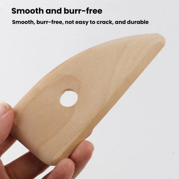 Pottery Clay Carving Art Soft Pottery Wooden Tools Handmade DIY Wooden Skeleton Knife, 5pcs /Pack Wooden Tools